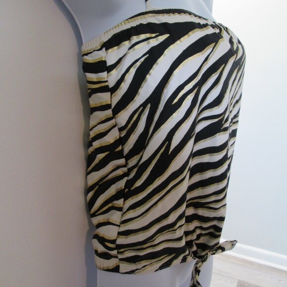 MICHAEL Michael Kors Halter Tankini Top - Shimmer Tiger NWT Sz XS - Picture 5 of 8